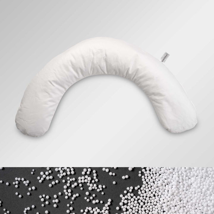 Babylagerungskissen von Kienerkissen mit einer stützenden Füllung aus Polystyrol-Perlen
