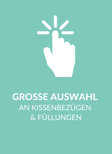 grosse Auswahl an Kissenbezügen & Füllungen