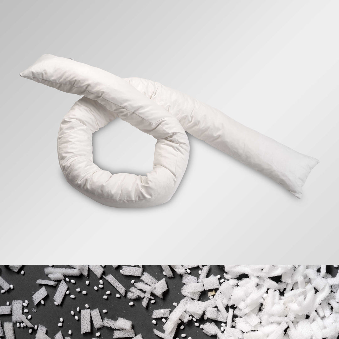 Crea-Rolle, Lagerungsrolle von Kienerkissen mit einer Füllung aus EPP-Perlen und Schaumstoff-Sticks