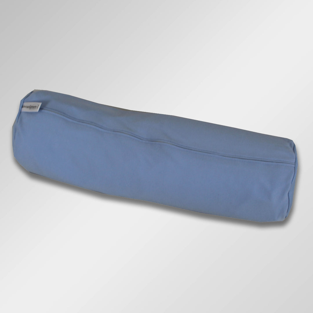 Bezug für die Knierolle von Kienerkissen mit einem hellblauen Bezug aus Baumwolljersey