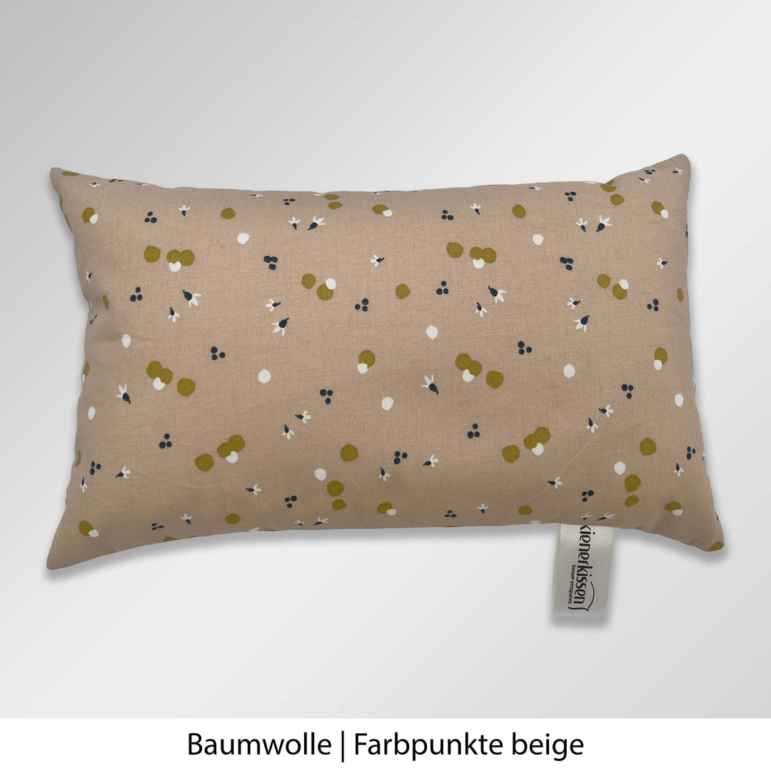 Kienerkissen Reisekissen Baumwolle Farbpunkte beige
