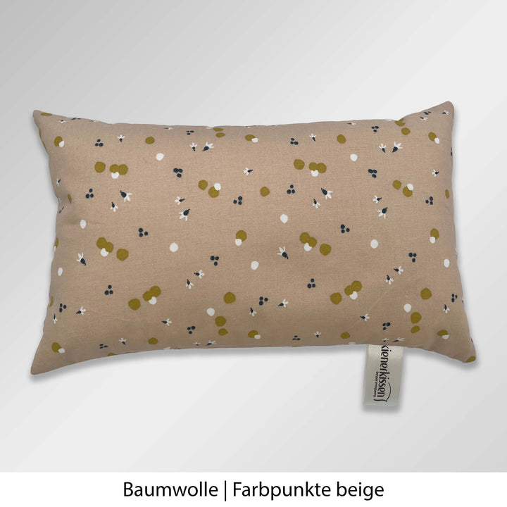 Kienerkissen Reisekissen Baumwolle Farbpunkte beige