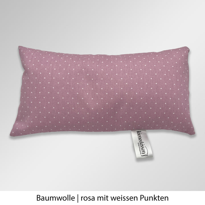 Kienerkissen Reisekissen Baumwolle rosa mit weissen Punkten