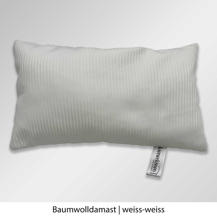 Kienerkissen Reisekissen Baumwolldamast weiss